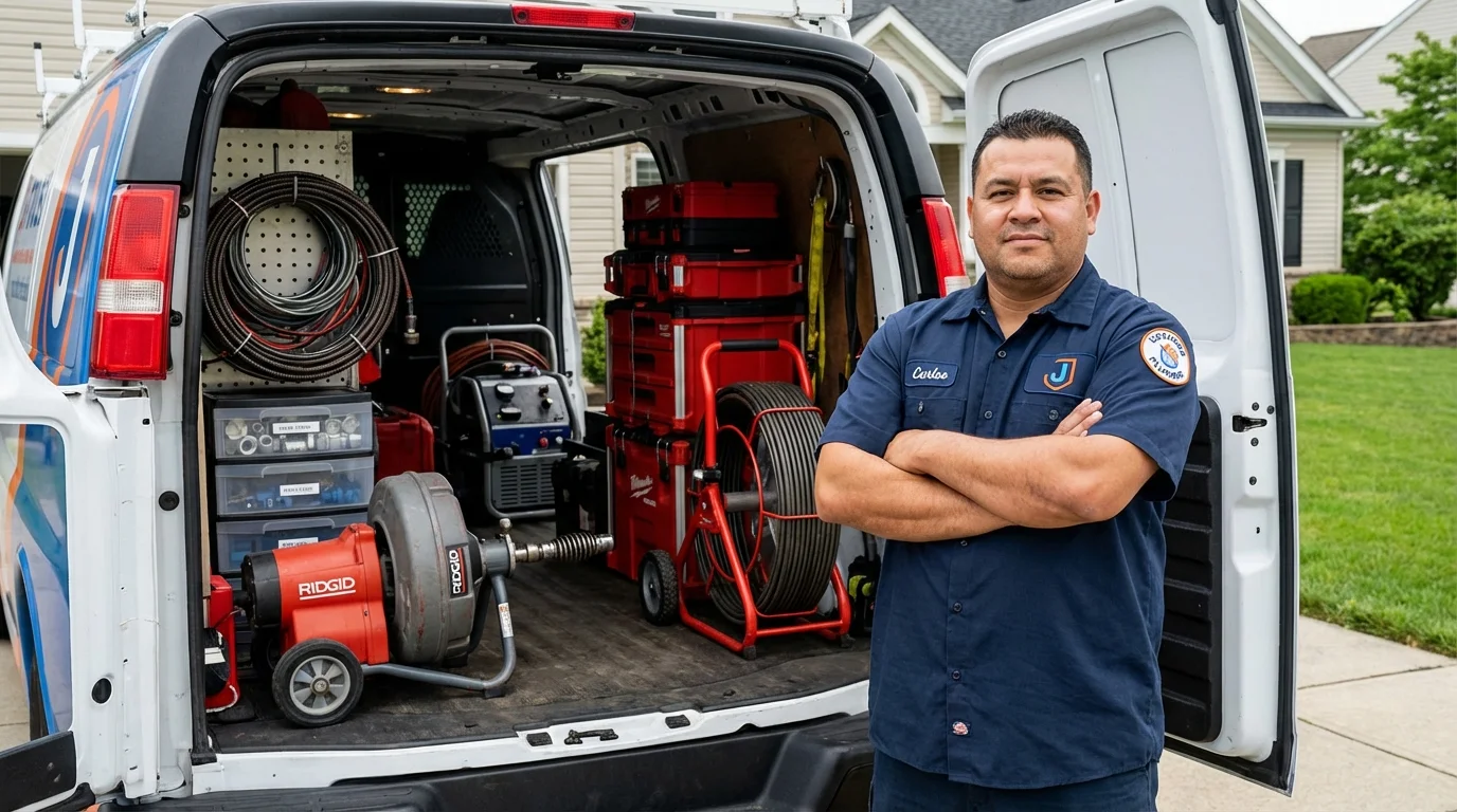 Professional drain cleaning equipment and Johns Plumbing LLC plumber in Copperas Cove