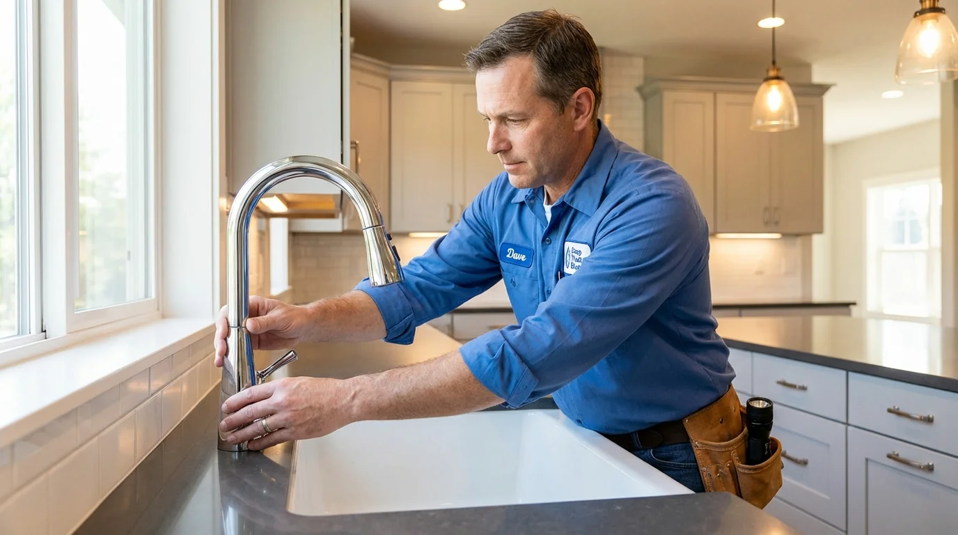 Kitchen faucet installation by Johns Plumbing LLC in Copperas Cove