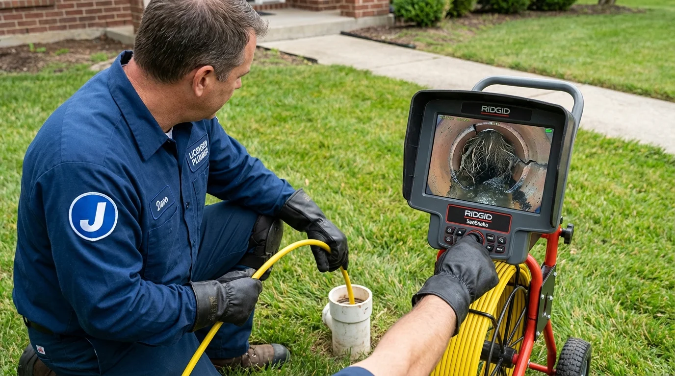 Sewer camera inspection being performed by Johns Plumbing LLC in Copperas Cove